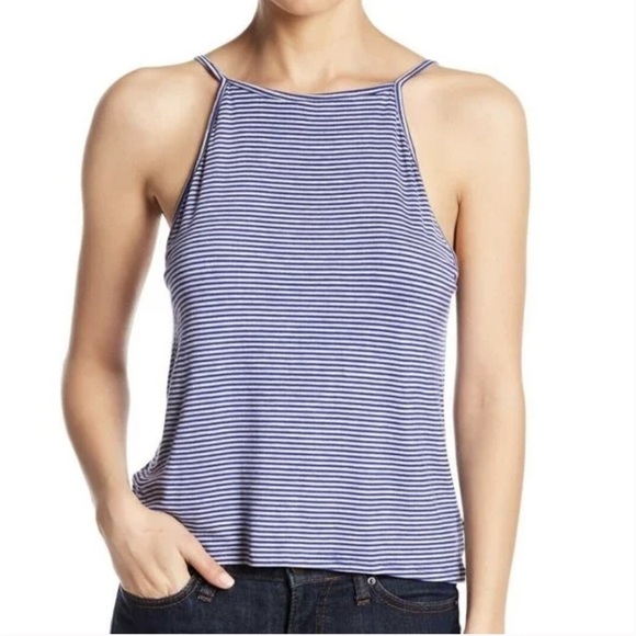 Project Social T Tops - Project Social T | NWT Blue Tied Racerback Tank Top